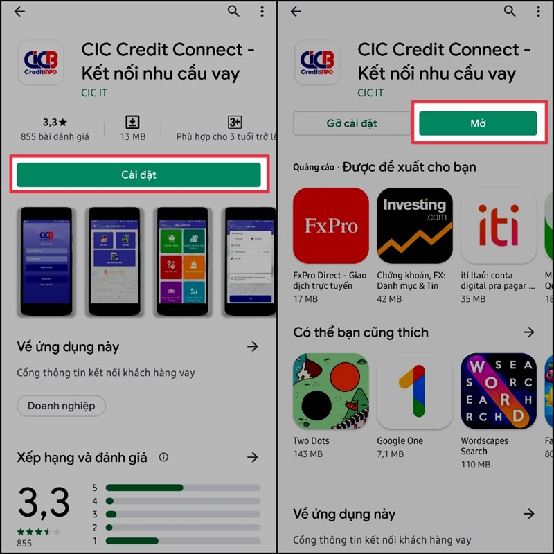 Tra cứu nợ xấu qua app CIC trên điện thoại 1